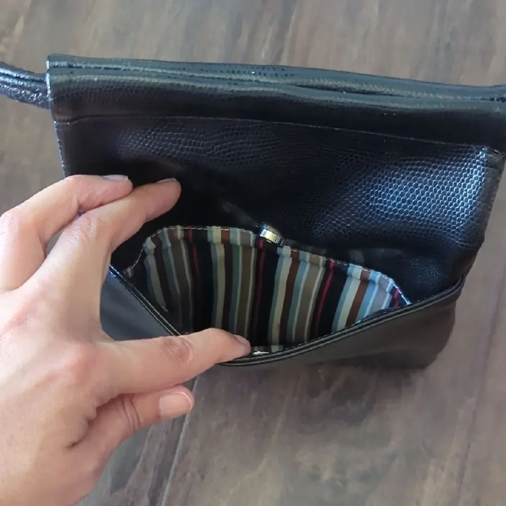 Elegant Black Textured Bag